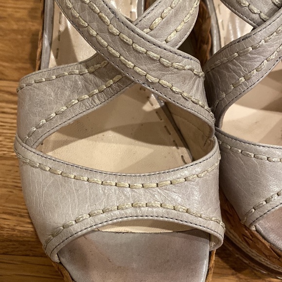 Prada leather wedges with ankle strap buckle size 38. - Picture 2 of 6